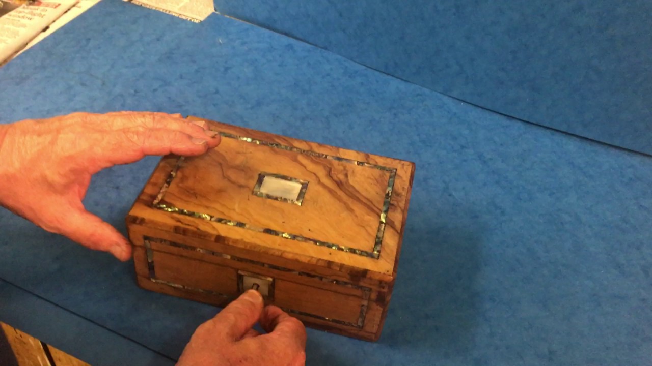 Antique Victorian Olivewood Jewellery Box