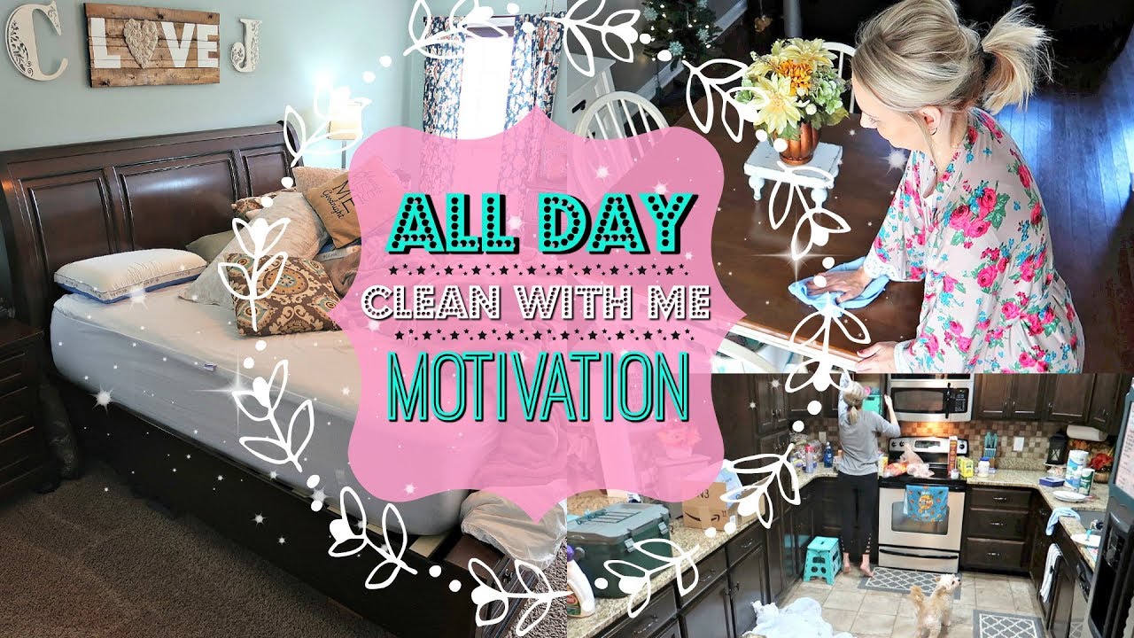 ALL DAY CLEAN WITH ME//Extreme Cleaning Motivation//Day In The Life Cleaning Routine 2017