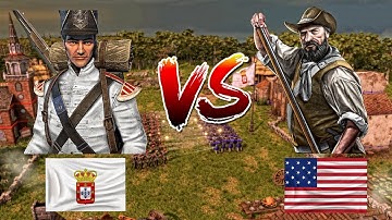 Cassador vs State Militia ( same pop vs same resources ) Age of Empires 3..