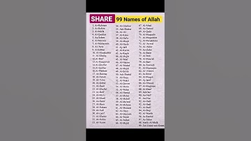 Thumbnail of 99 names of Allah