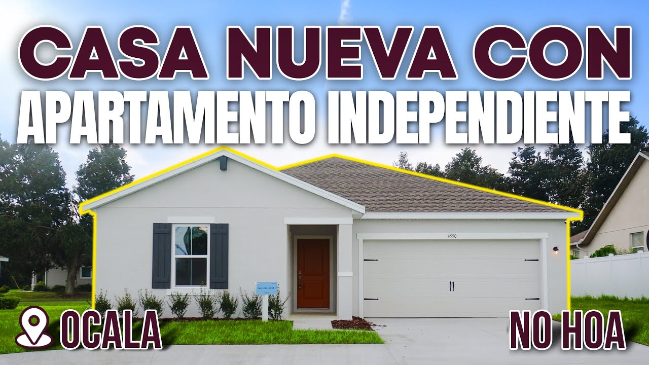 Casa nueva con APARTAMENTO INDEPENDIENTE no hoa Ocala