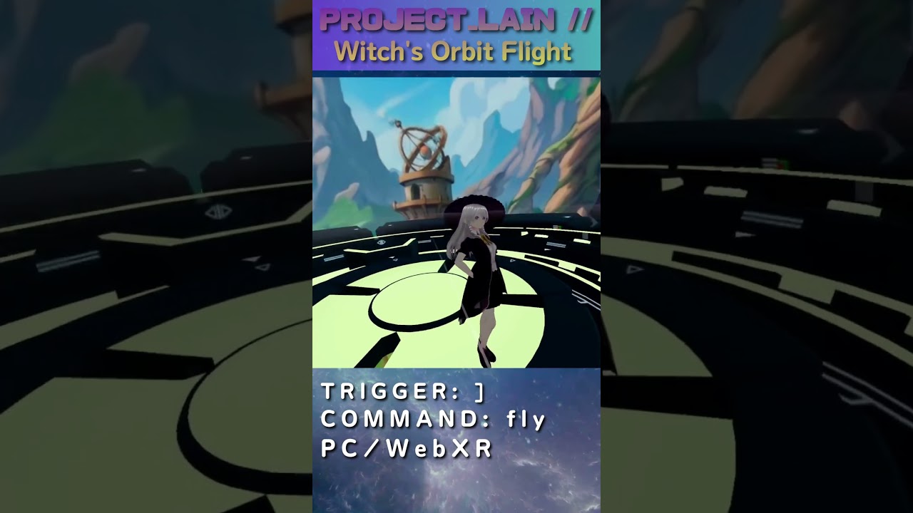 Witch's Orbit Flight 🧹 Floating Webspace VRM Animation! #shorts