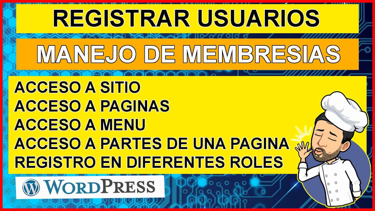 🖐️ registro de usuarios, membresías, zona segura, acceso a pagina, wordpress 53, tutorial español.