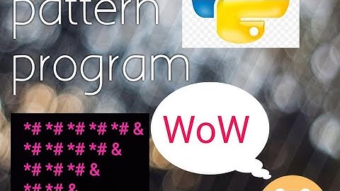 Python pattern program |pydroid 3