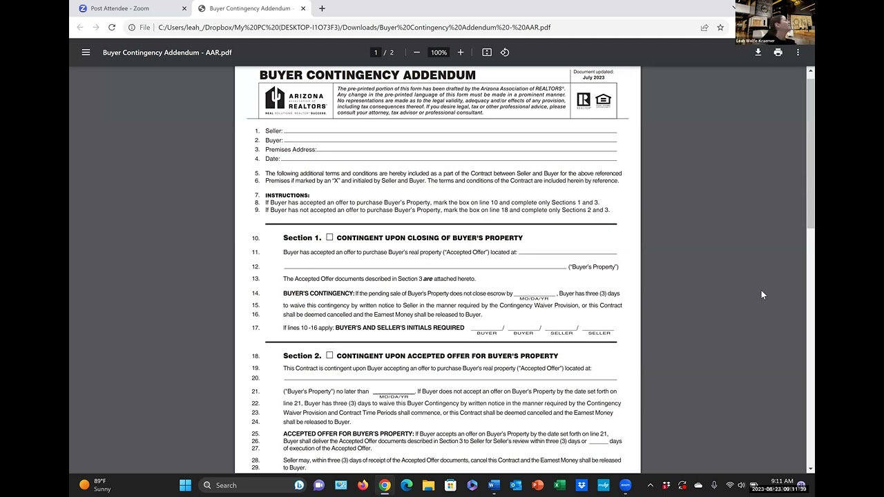 WTF Wednesday: Buyer Contingency Addendum