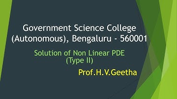 Solution of Non Linear PDE (Type II)