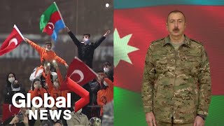 Nagorno-Karabakh conflict: Azerbaijan says forces seized 2nd-largest city, Armenia denies it