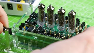 Adding LEDs and Atomic time to the  Elektor IV-3 VFD Shield.