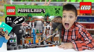 Препятствует сборки LEGO Minecraft шахты! ж / Mike! (Timelapse &amp; FGTEEV Сырный Обзор)