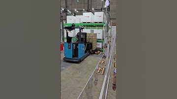 TOYOTA L&F AGV on display at #ltt2024 Logis-Tech Tokyo Japanese warehouse automation robotics show