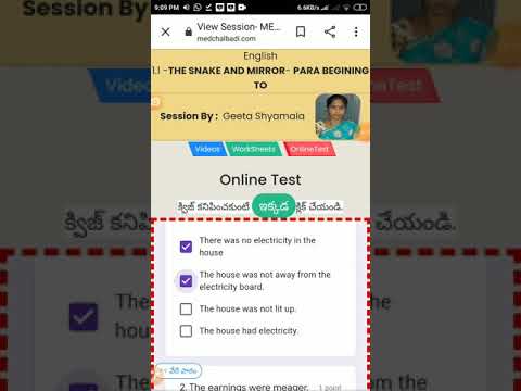 How to see Medchalbadi.com and How to share lesson with whatsaap