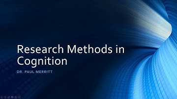 Cognition 1.3 - Research Methods in Cognition