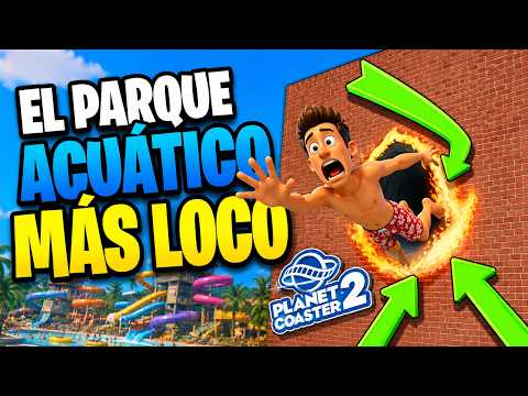🌊 Construí el parque acuático MÁS LOCO de Planet Coaster 2 😂