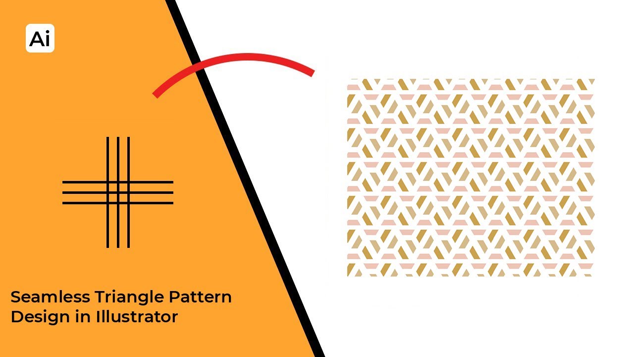 Seamless Triangle Pattern Design in Illustrator - YouTube
