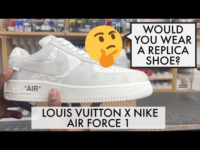 $20,000 Louis Vuitton Nike Air Force 1 Silver Toe By Virgil Abloh