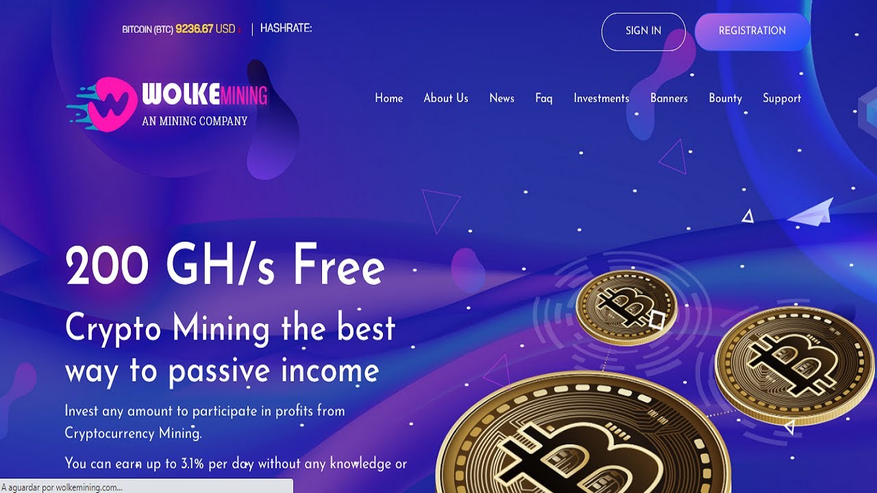 (SCAM) Wolkemining  200 GHs Gratis  + Bônus de tarefas de redes socias - 0 Dia Online