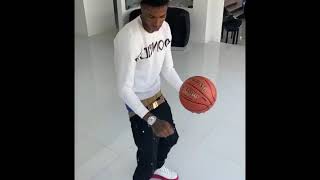 Blueface Shows Basketball Movesplays With Other Rapperslilmosey Got Hit