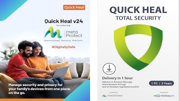 Quick Heal | Total Security |  1 User |  3 Years |  AI Based Device Security for Windows PC
