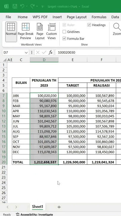 Cara membuat tampilan Rounding Jutaan ribuan di Excel #belajarexcel #exceltips #exceltricks