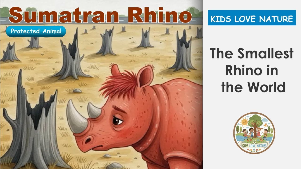 🦏 The Smallest Rhino in the World! | Sumatran Rhino Facts for Kids | Borneo Wildlife Adventure