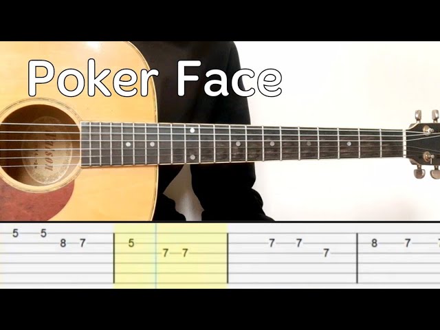 Lady Gaga - Poker Face (Easy Guitar Tutorial Tabs) - YouTube