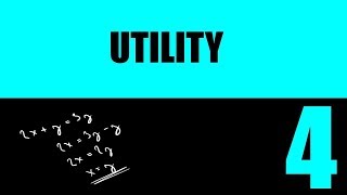 UTILITY 4 - microeconomic problems
