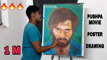 Pushpa first look drawing | Alluarjun drawing | Pushpa alluarjun drawing | Pushpa movie poster
