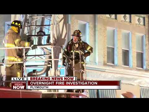 Fire guts apartment building in downtown Plymouth