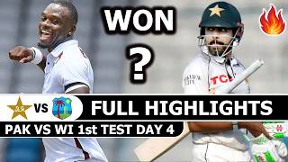 Pakistan Vs West Indies 1st Test Match 2026 Day 4 Full Highlights | Pak Vs WI