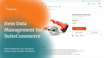 NetSuite Tutorial | SuiteCommerce Item Data Management