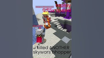 i killed ANOTHER skywars bhop hacker... #shorts