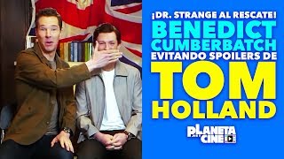 UN CLÁSICO: Benedict Cumberbatch evitando spoilers de Tom Holland en Avengers