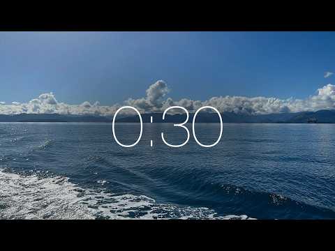 30 Second Timer for Workouts and Classroom | Quiet Ocean Countdown