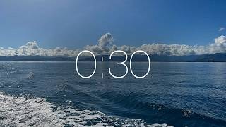 30 Second Timer for Workouts and Classroom | Quiet Ocean Countdown