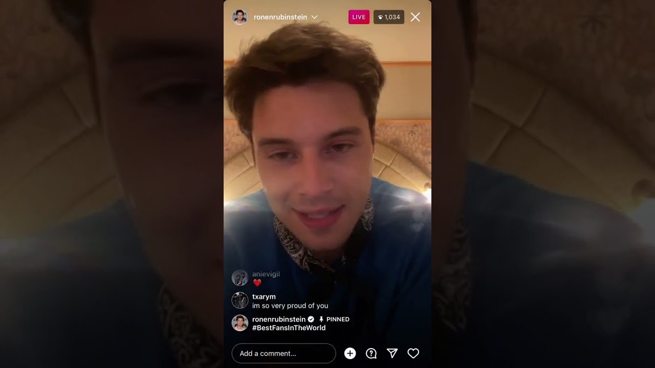 Ronen Rubinstein via Instagram Live - February 23, 2022.