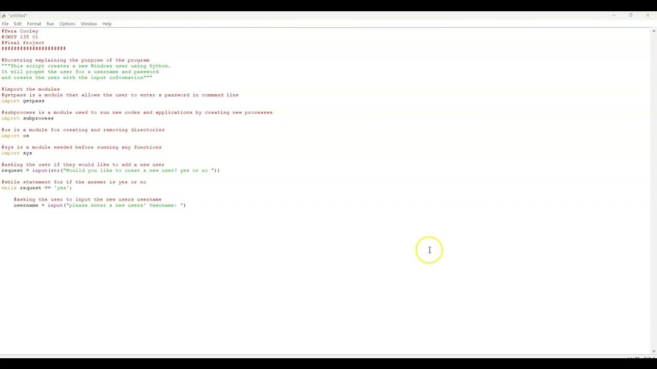 Using Python Script to Create New Users in Windows - YouTube