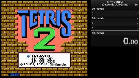 Tetris 2 (NES) 30 levels in 22:46