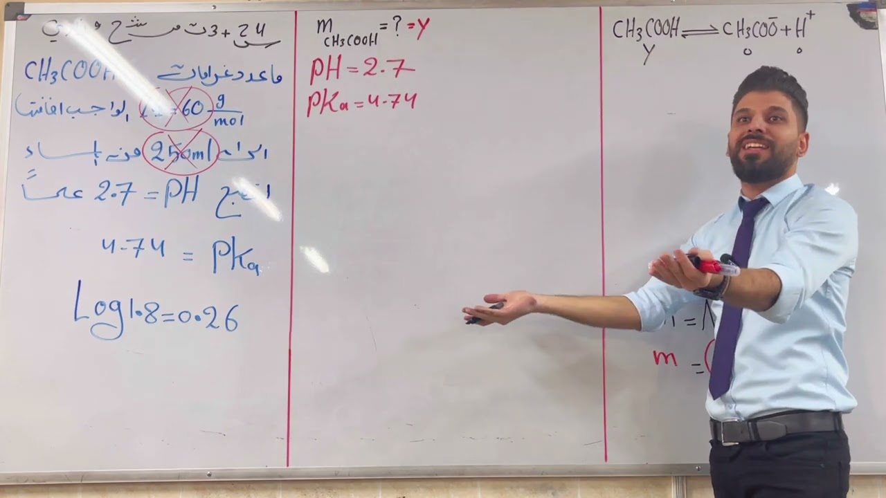 السادس العلمي / الفصل الثالث//حساب كتل المحاليل// (6) الاتزان الايوني