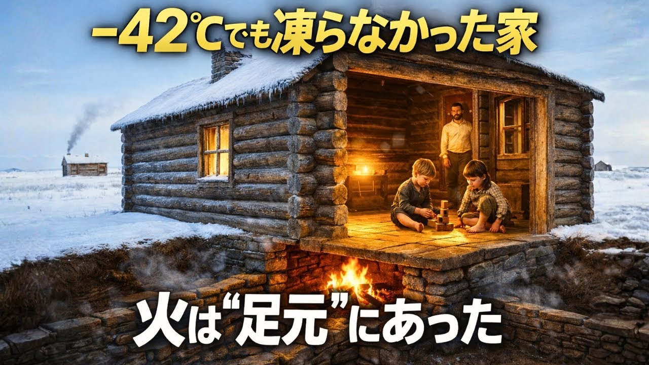 −42℃の冬でも凍らなかった家｜火を“足元”に置いた家族の実話
