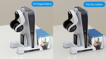 【OIVO】PS5 Stand with Suction Cooling Fan and Dual Controller