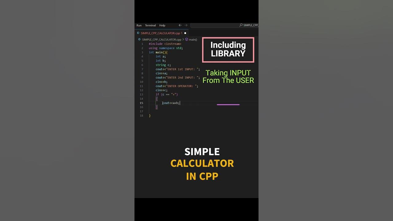 Simple C++ Calculator Program... - YouTube