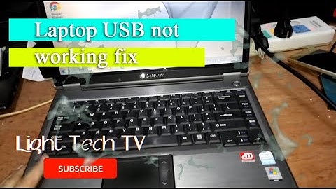 How to repair laptop usb not working