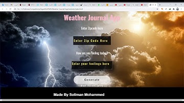 Weather Journal App (Dynamic Web Page2)