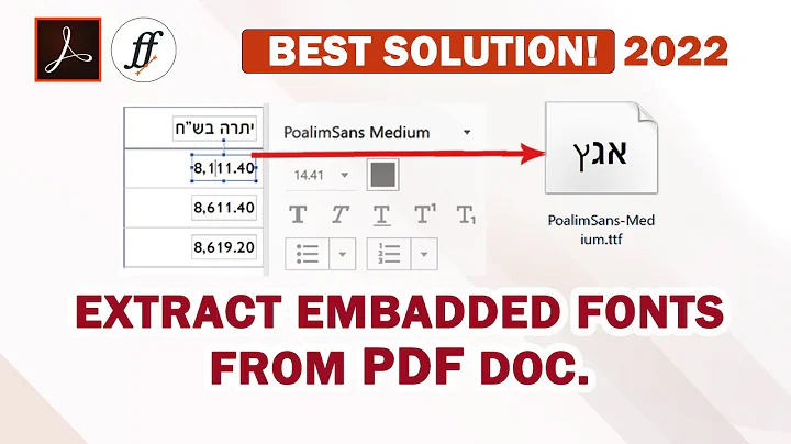 How to extract embedded fonts from PDF document | Create font from PDF FontForge | Aakash Asswani