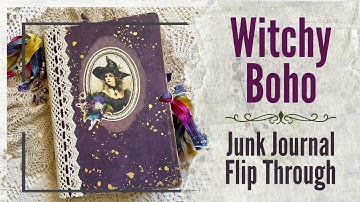 Een Boho Witches Junk Journal Flipthrough | Ideeën voor het decoreren van een Junk Journal. (VERK...