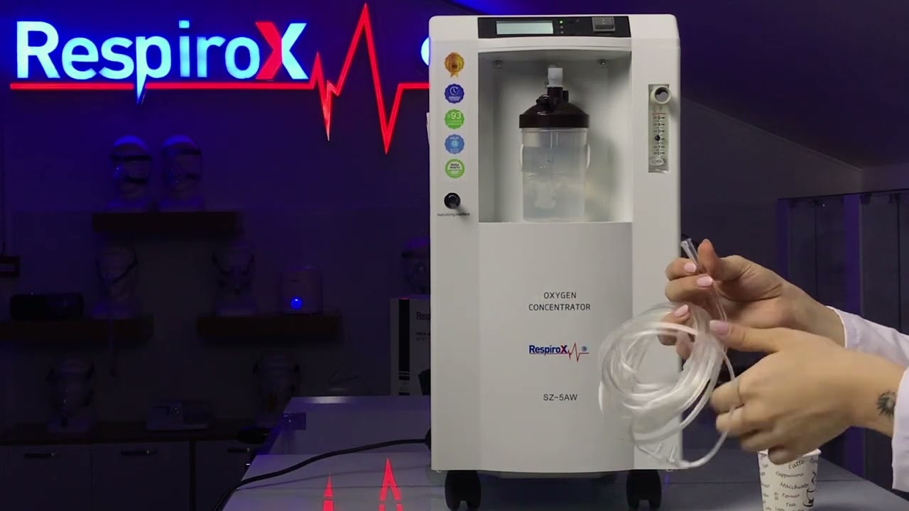 Respirox SZ-5AW / JLO590i 5 Litre Nebulizatörlü Oksijen Konsantratörü Kurulum ve Kullanım Videosu