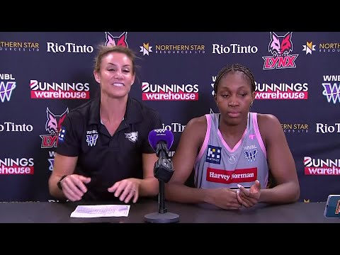 PRESS CONFERENCE: Agnes Emma-Nnopu and Renae Garleep vs Perth Lynx - Round 17, WNBL 26