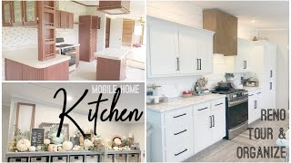 Mobile Home Makeover | Modern Farmhouse Kitchen | DIY and Organization