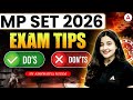 MP SET Exam 2026 | MP SET Exam Tips | MP SET Exam Do’s &amp; Don’ts By Aishwarya Mam