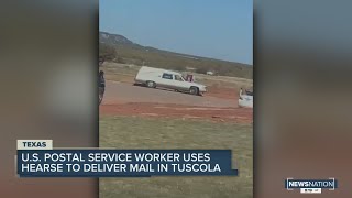 U.S. Postal Service worker uses hearse to deliver mail in Tuscola
